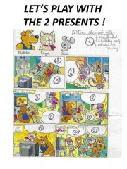 English powerpoint: The 2 presents - simple & continuous with comics.