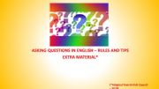 English powerpoint: ASKING QUESTIONS IN ENGLISH - RULES AND EXERCISES
