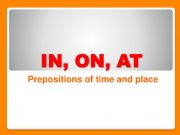 English powerpoint: In, On, At - Time and Place