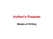English powerpoint: Author�s purpose