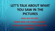 English powerpoint: Speak on what you see