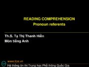 English powerpoint: Reading skills - referent questions