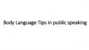 English powerpoint: Public Speaking Tips