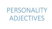 English powerpoint: Personality adjectives