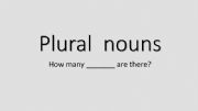 English powerpoint: PLURAL NOUNS