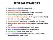 English powerpoint: Spelling Strategies