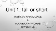 English powerpoint: Peoples appearance and opposites