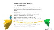 English powerpoint: Editable Game Template