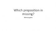 English powerpoint: Memory game - power point - what cat is missing? place prepositions. 