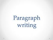 English powerpoint: paragraph writing / topic sentence