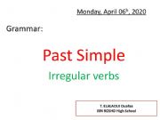 English powerpoint: Irregular verbs