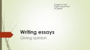 English powerpoint: writing essays 