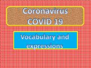 English powerpoint: Vocabulary and expressions of Coronavirus