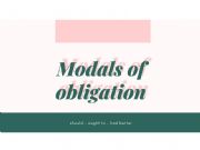 English powerpoint: Modals of obligation
