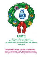 English powerpoint: Christmas dominoes : PREPOSITIONS of PLACE, part 2