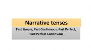 English powerpoint: Narrative Tenses