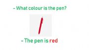 English powerpoint: What colour is the pen?