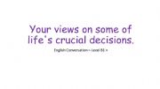 English powerpoint: Life�s decisions 