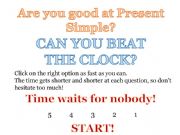 English powerpoint: Present Simple - Beat the clock