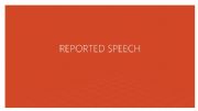 English powerpoint: Reported Speech