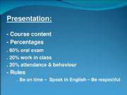 English powerpoint: First day - Introducing yourself