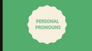 English powerpoint: Personal pronoun
