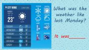 English powerpoint: What was the weather like?