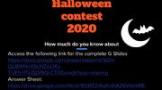 English powerpoint: Halloween COntest 2020