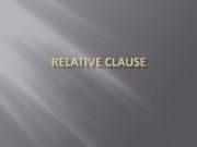 English powerpoint: relative clauses