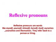 English powerpoint: REFLEXIVE PRONOUNS