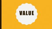 English powerpoint: Value