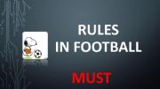 English powerpoint: Must - Rules in football
