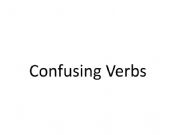 English powerpoint: Confusing Verbs