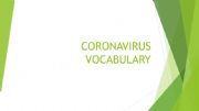 English powerpoint: CORONAVIRUS VOCABULARY