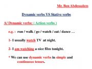 English powerpoint: Dynamic verbs vs stative verbs