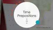 English powerpoint: Time prepositions