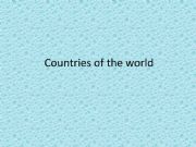 English powerpoint: Countries of the World (basic countries for ESL)