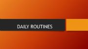 English powerpoint: daily routines