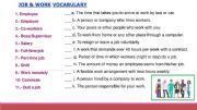 English powerpoint: Jobs & Work Vocabulary