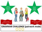 English powerpoint: GRAMMAR CHALLENGE