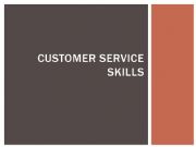 English powerpoint: Customer Service Skill
