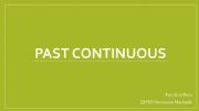 English powerpoint: PAST CONTINUOUS