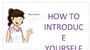 English powerpoint: How to introduce yourself 