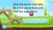 English powerpoint: Plurals (ES endings) RED BALL GAME PART 1