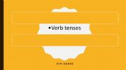 English powerpoint: verb tenses