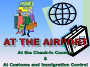 English powerpoint: At the airport - Speaking practice