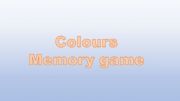 English powerpoint: colours memory game