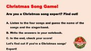 English powerpoint: Christmas Memories and Songs