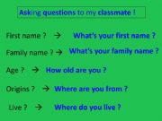 English powerpoint: Asking questions to your friends