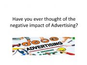 English powerpoint: negative impact of advertising